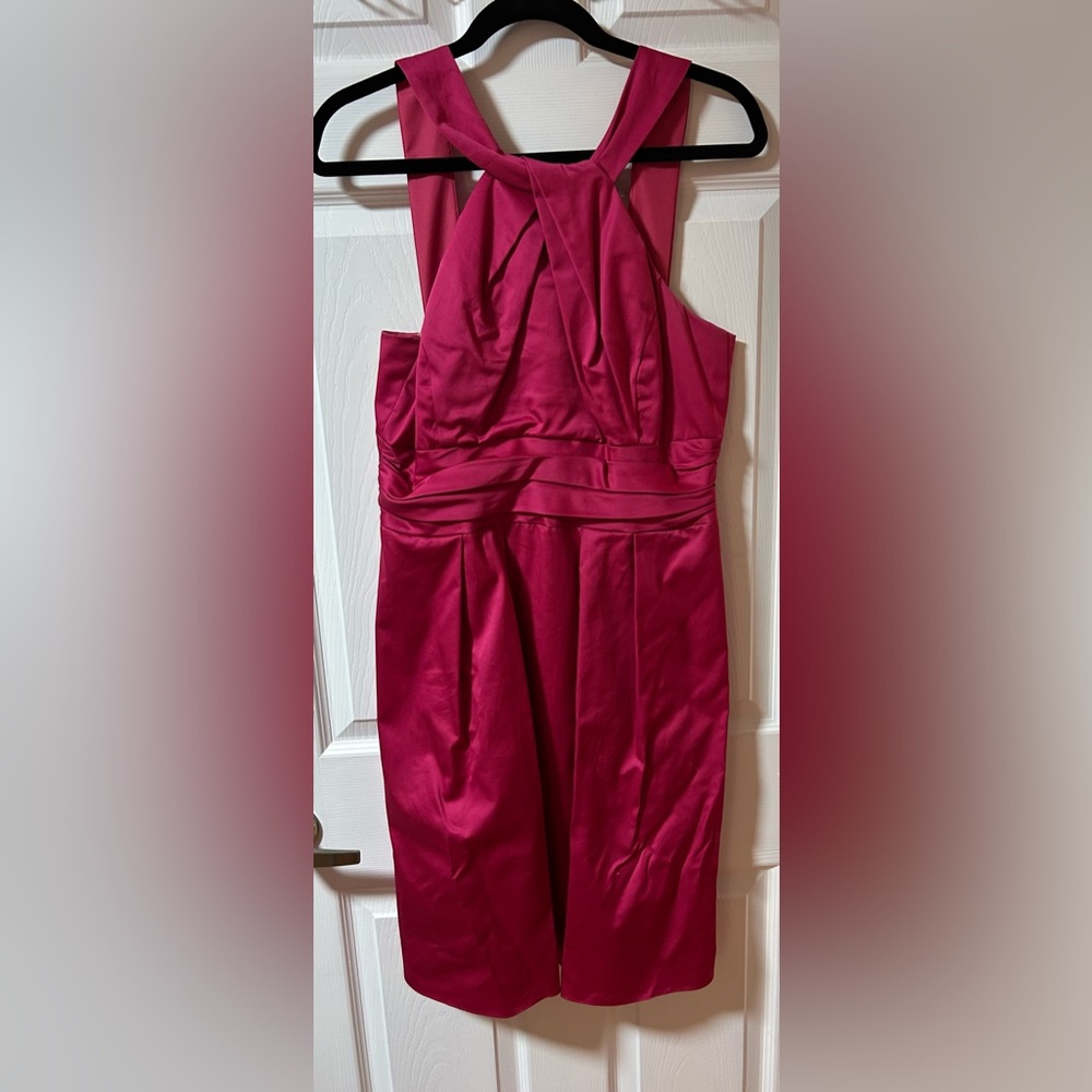 Elegant Pink Strapless Dress. Bridesmaid dress